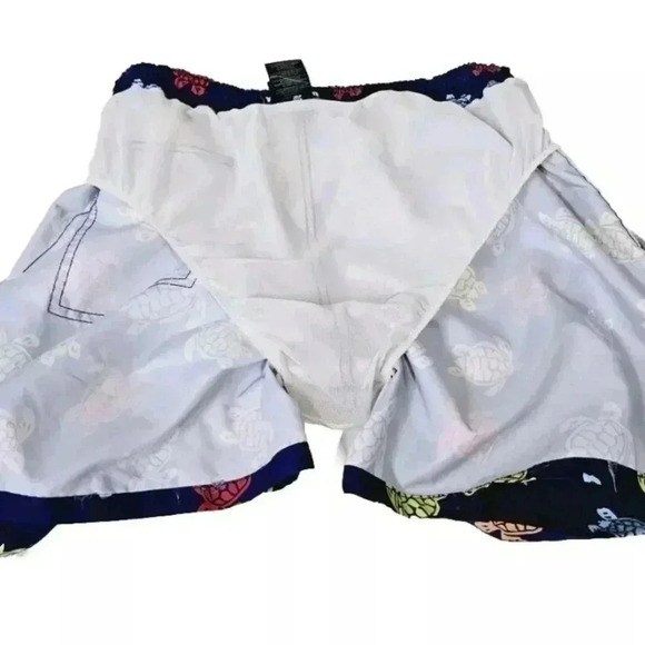 Vilbrequin Blue Colorful Turtle Print Swim Trunks Board Shorts - Picture 8 of 11